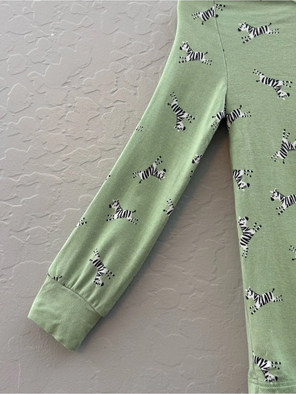 Little Me green zebra print two piece bamboo pajama set size 3t
